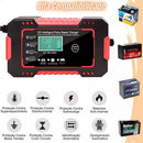 Carregador de Bateria 12V Inteligente para Carros e Motos com Visor LCD
