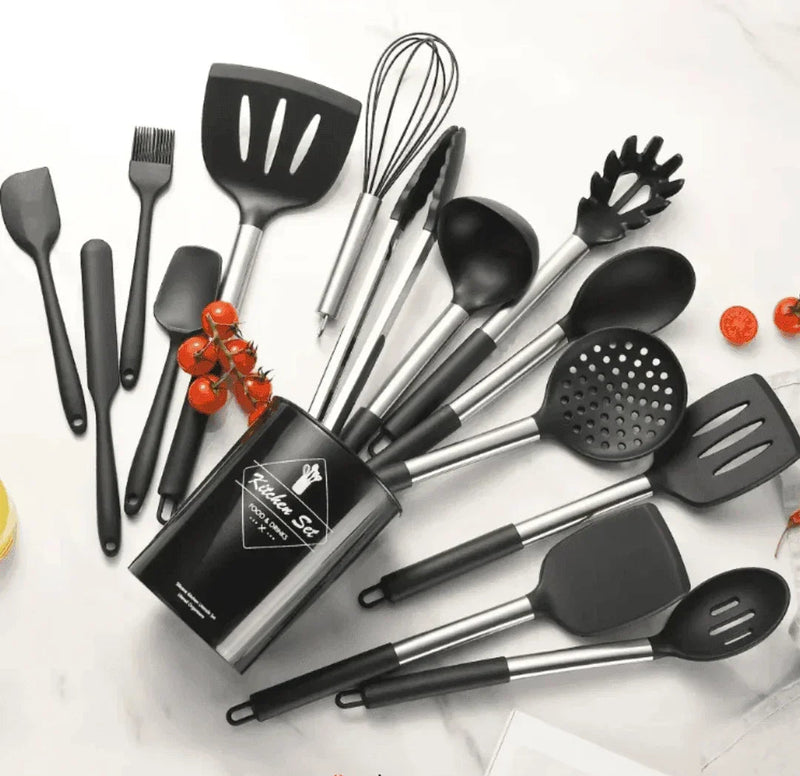 Conjunto de Utensílios em Silicone 12 Peças