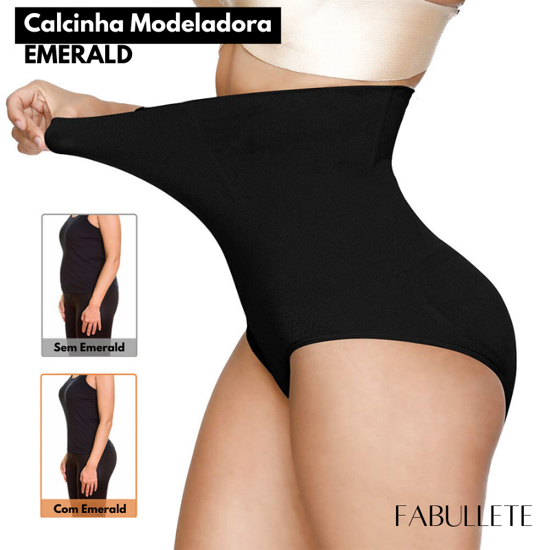 Calcinha De Compressão Modeladora Cintura Alta Emerald - Kit 2 Peças