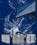 Refletor LED Solar EcoLight TripleBeam – Iluminação 360° com Energia Solar